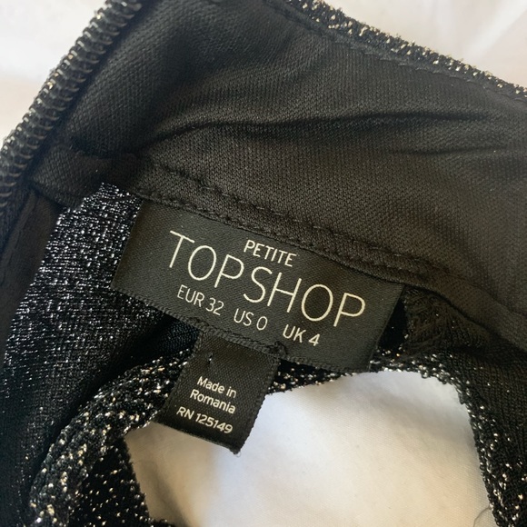 TOPSHOP Chainmail Sparkly Romper, Petite - Picture 3 of 4